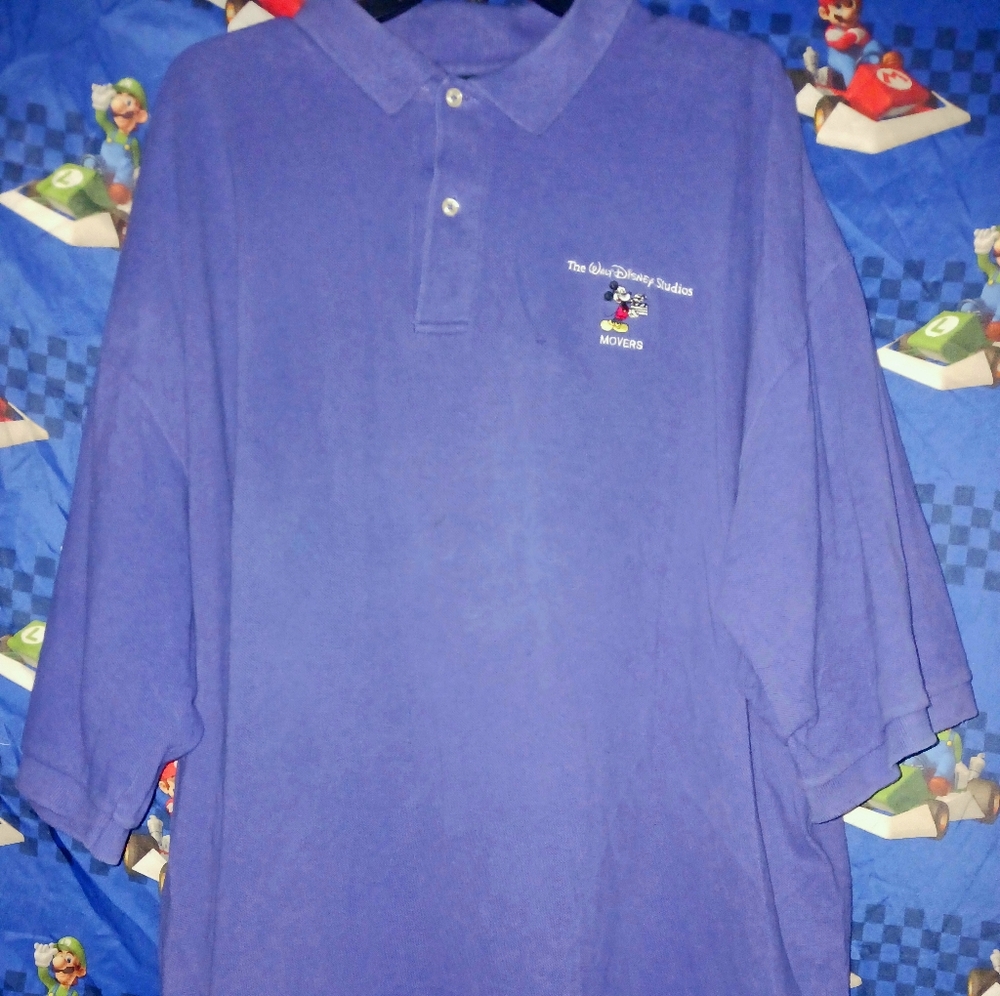 Walt Disney Studios Movers Moving Company Mickey Mouse Employee Polo Shirt 3xl